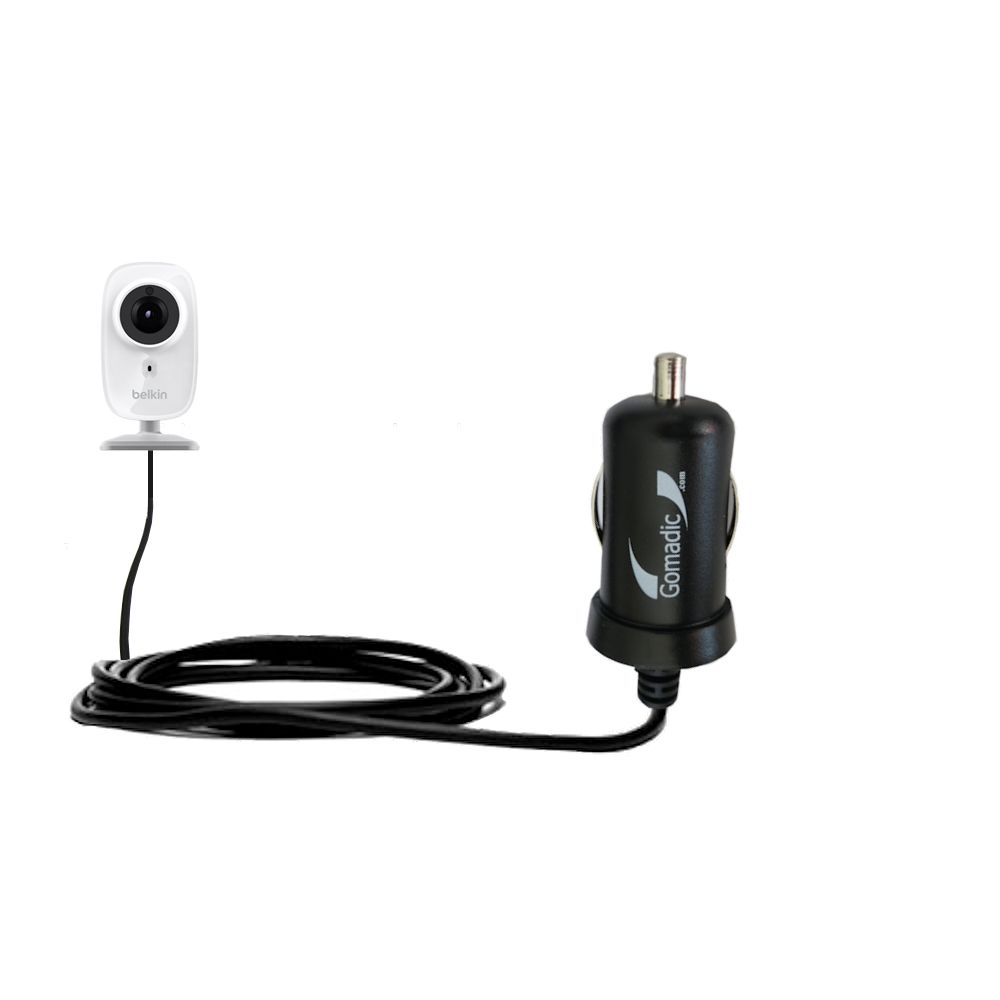 Mini Car Charger compatible with the Belkin NetCam HD