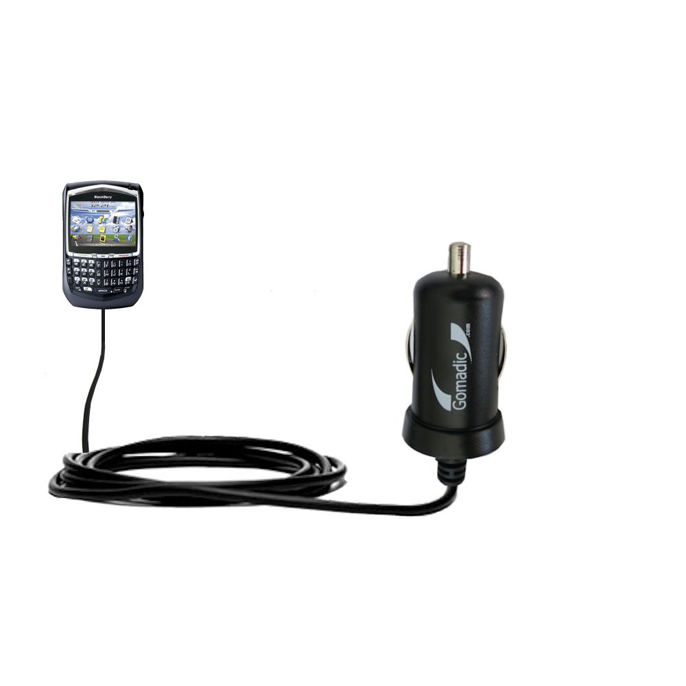 Mini Car Charger compatible with the Blackberry 8700 8700g 8700e 8700r