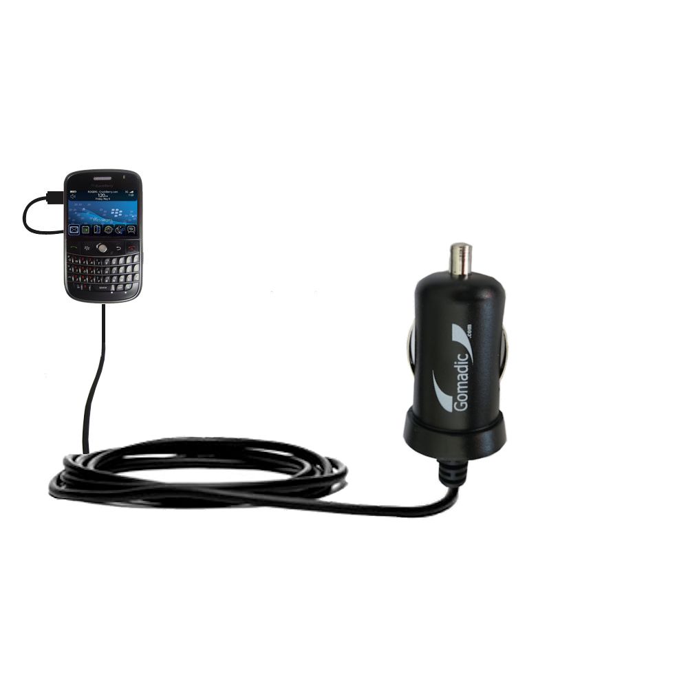 Mini Car Charger compatible with the Blackberry 9000