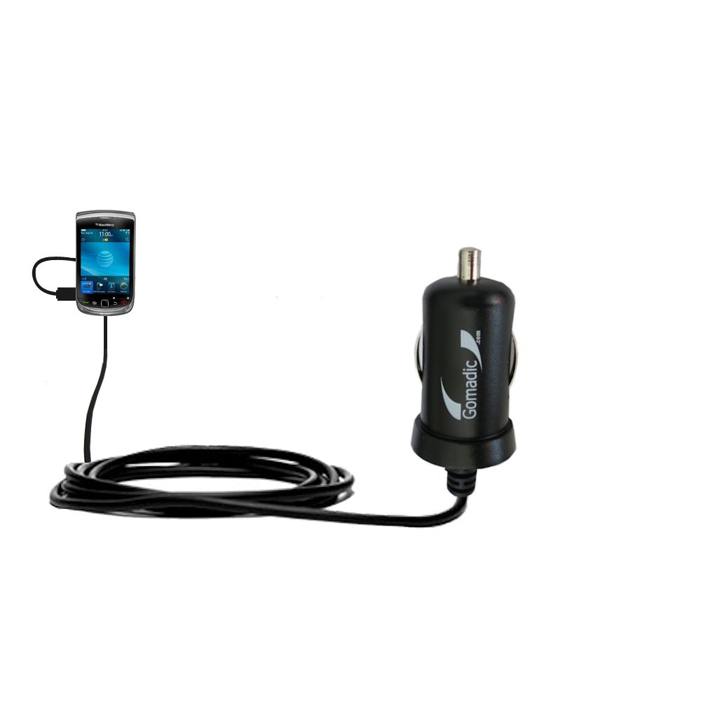Mini Car Charger compatible with the Blackberry 9800