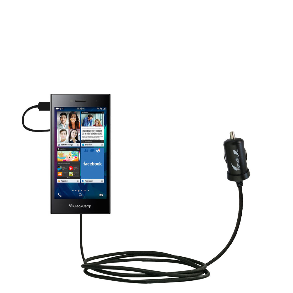 Mini Car Charger compatible with the Blackberry Leap
