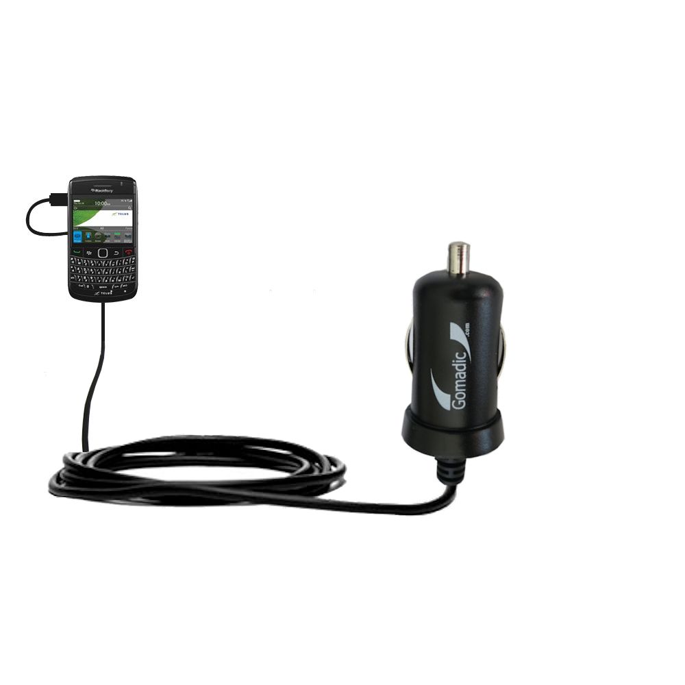Mini Car Charger compatible with the Blackberry Onyx 9700