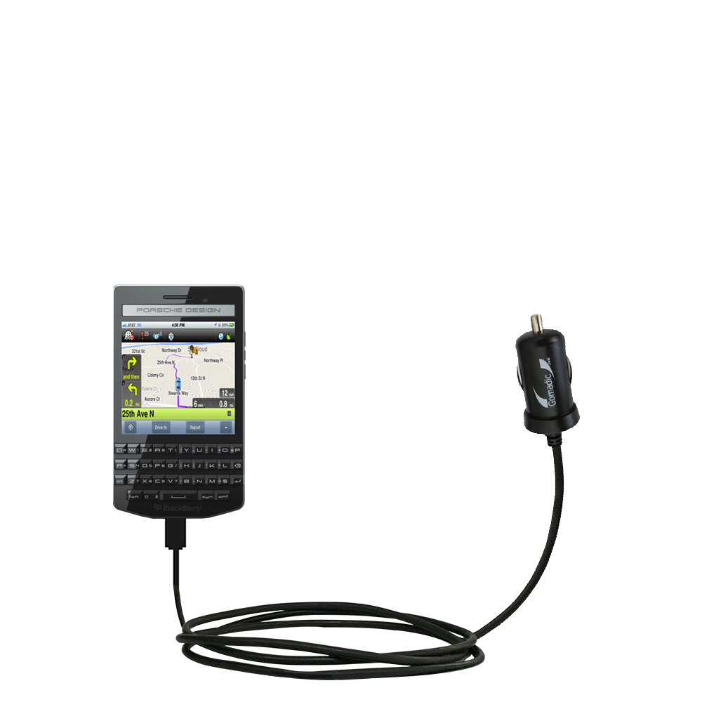 Mini Car Charger compatible with the Blackberry Porche Design P9983