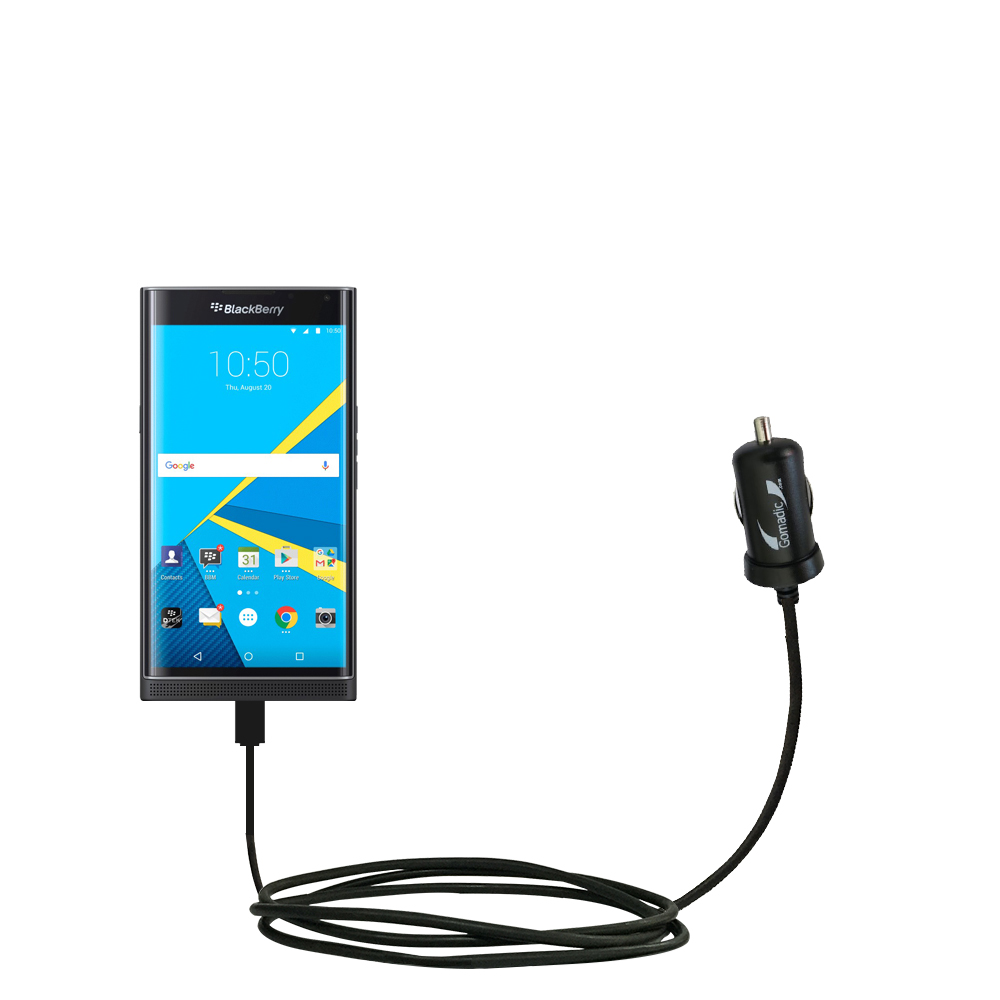 Mini Car Charger compatible with the Blackberry Priv