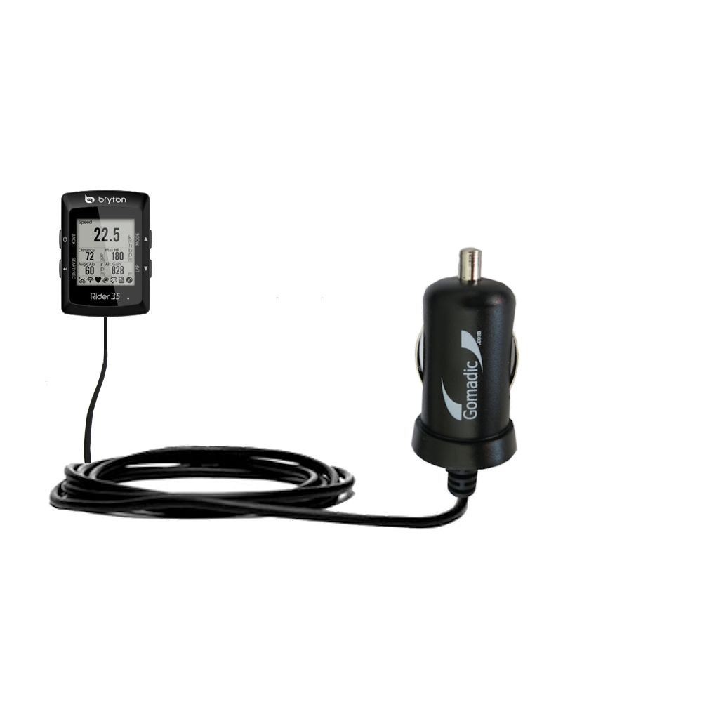 Mini Car Charger compatible with the Bryton Rider 35