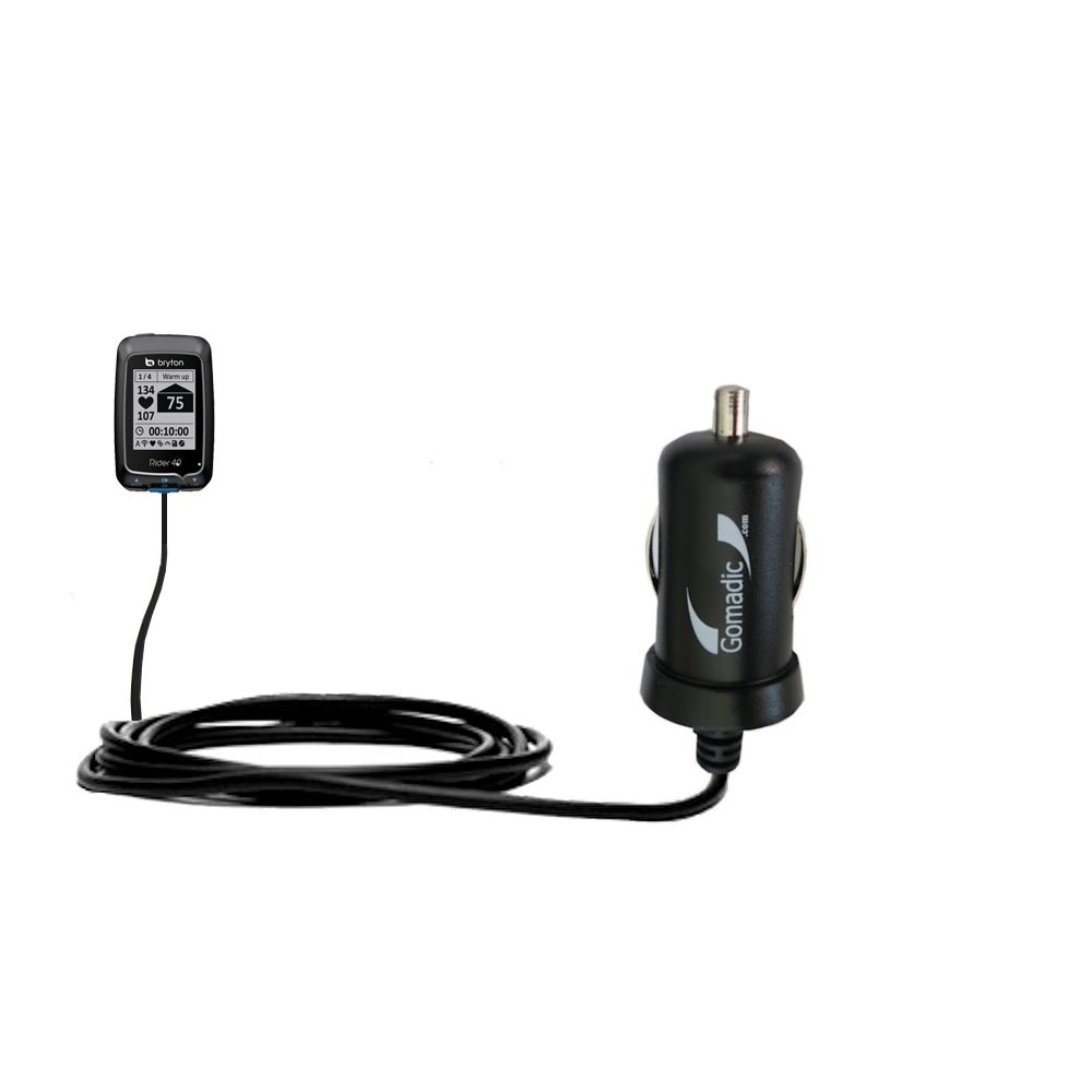 Mini Car Charger compatible with the Bryton Rider 40