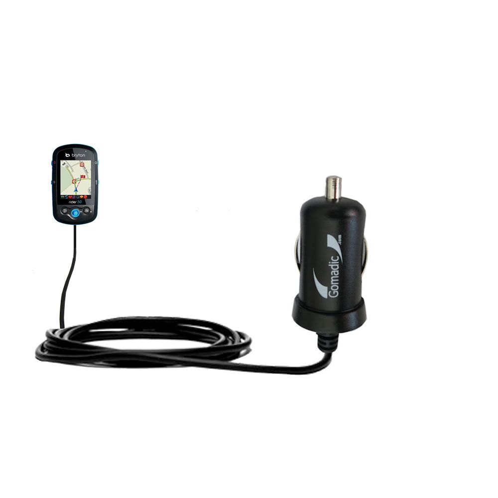 Mini Car Charger compatible with the Bryton Rider 50