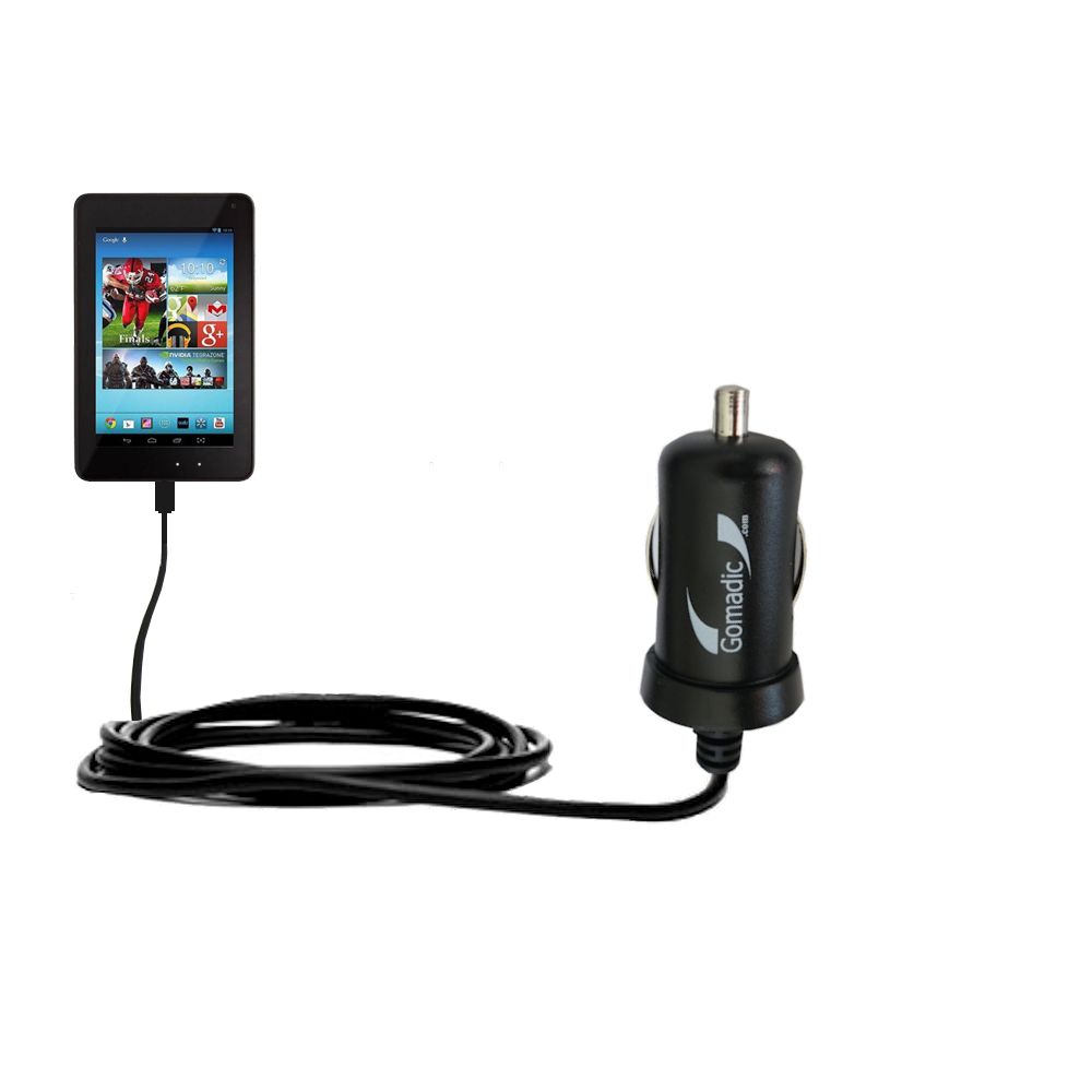 Mini Car Charger compatible with the Chromo Inc Noria Slimx 7-9