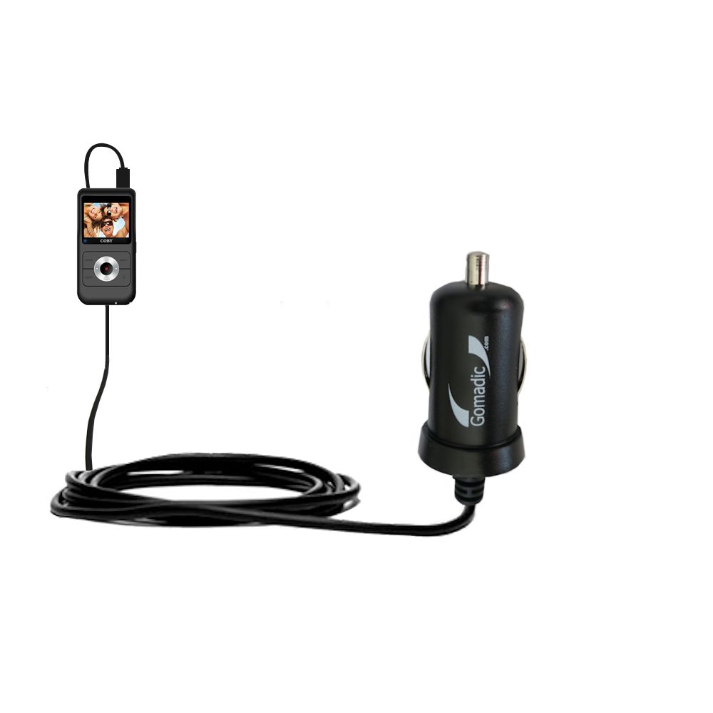 Mini Car Charger compatible with the Coby CAM4505 SNAPP Camcorder