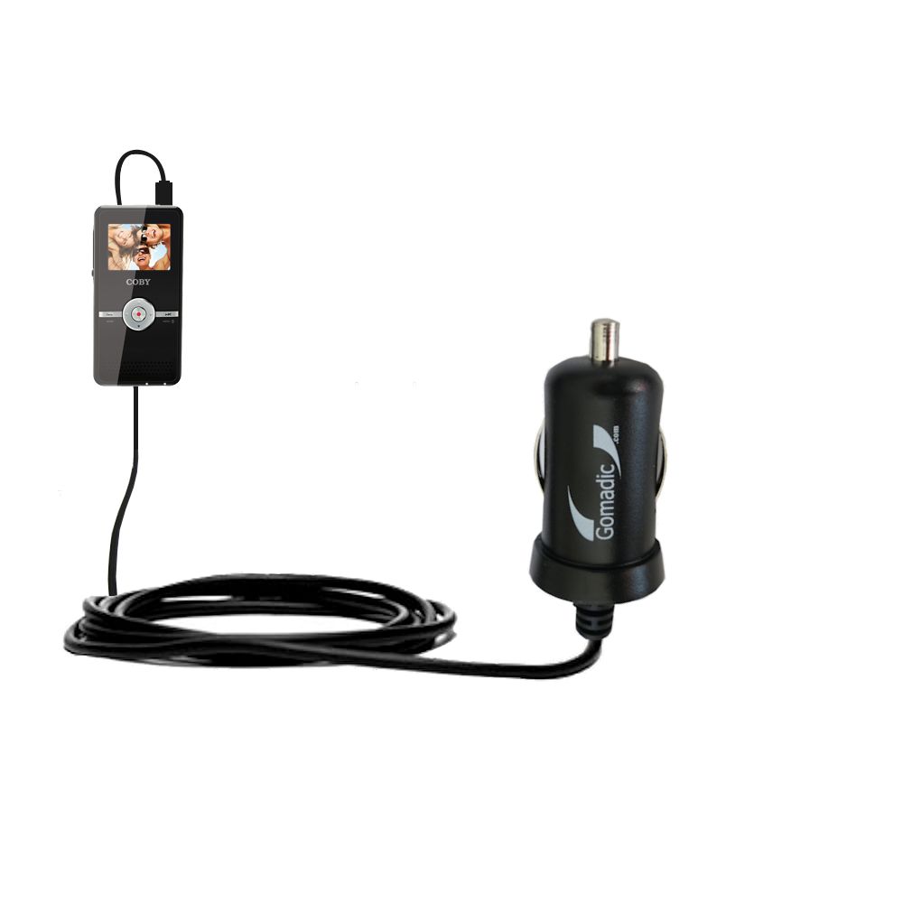 Mini Car Charger compatible with the Coby CAM5000 SNAPP Camcorder