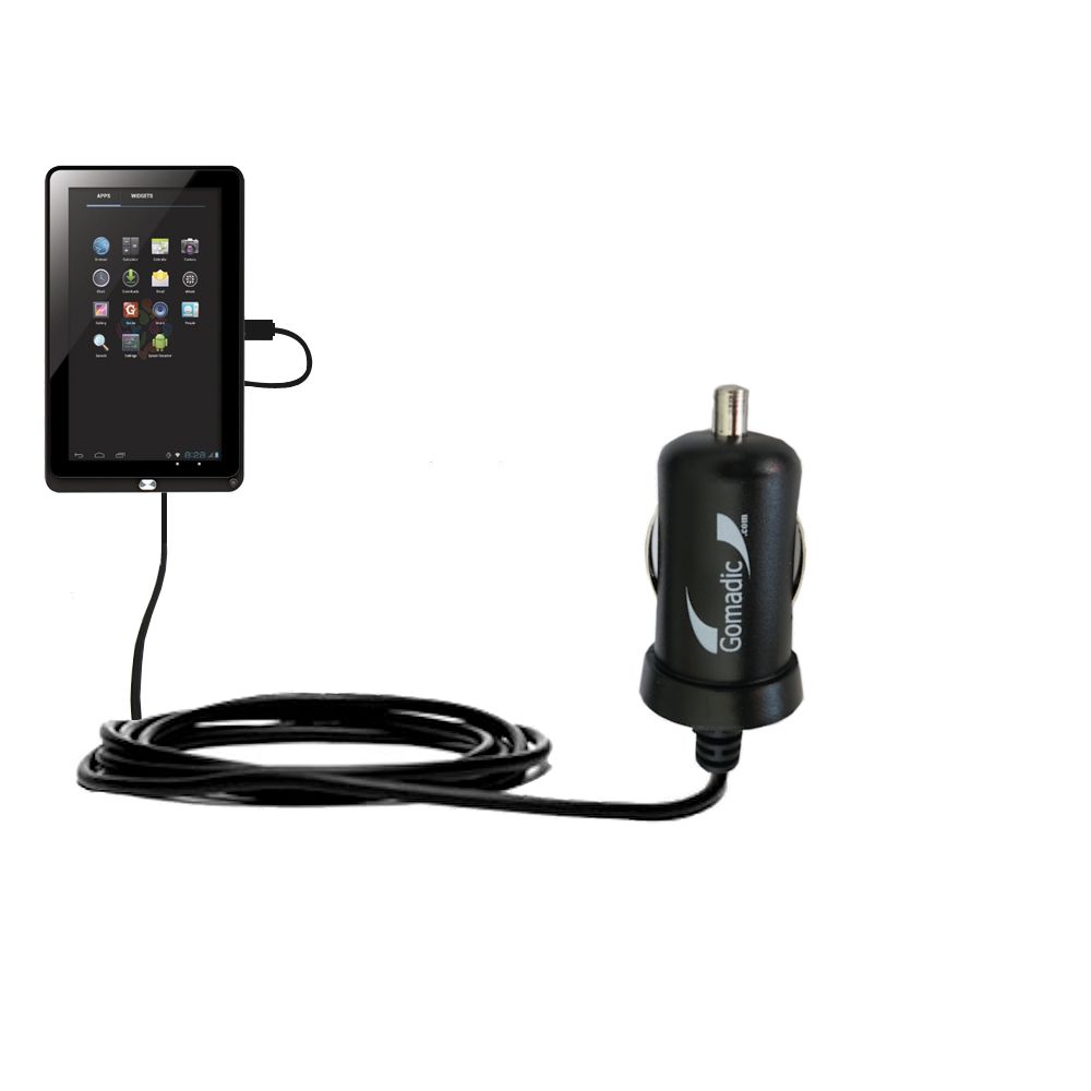 Mini Car Charger compatible with the Coby Kyros MID 1042