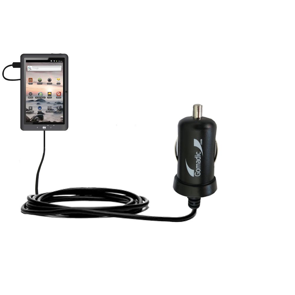 Mini Car Charger compatible with the Coby Kyros MID 1048