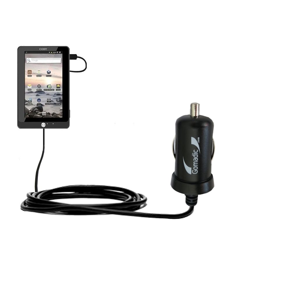 Mini Car Charger compatible with the Coby Kyros MID7015