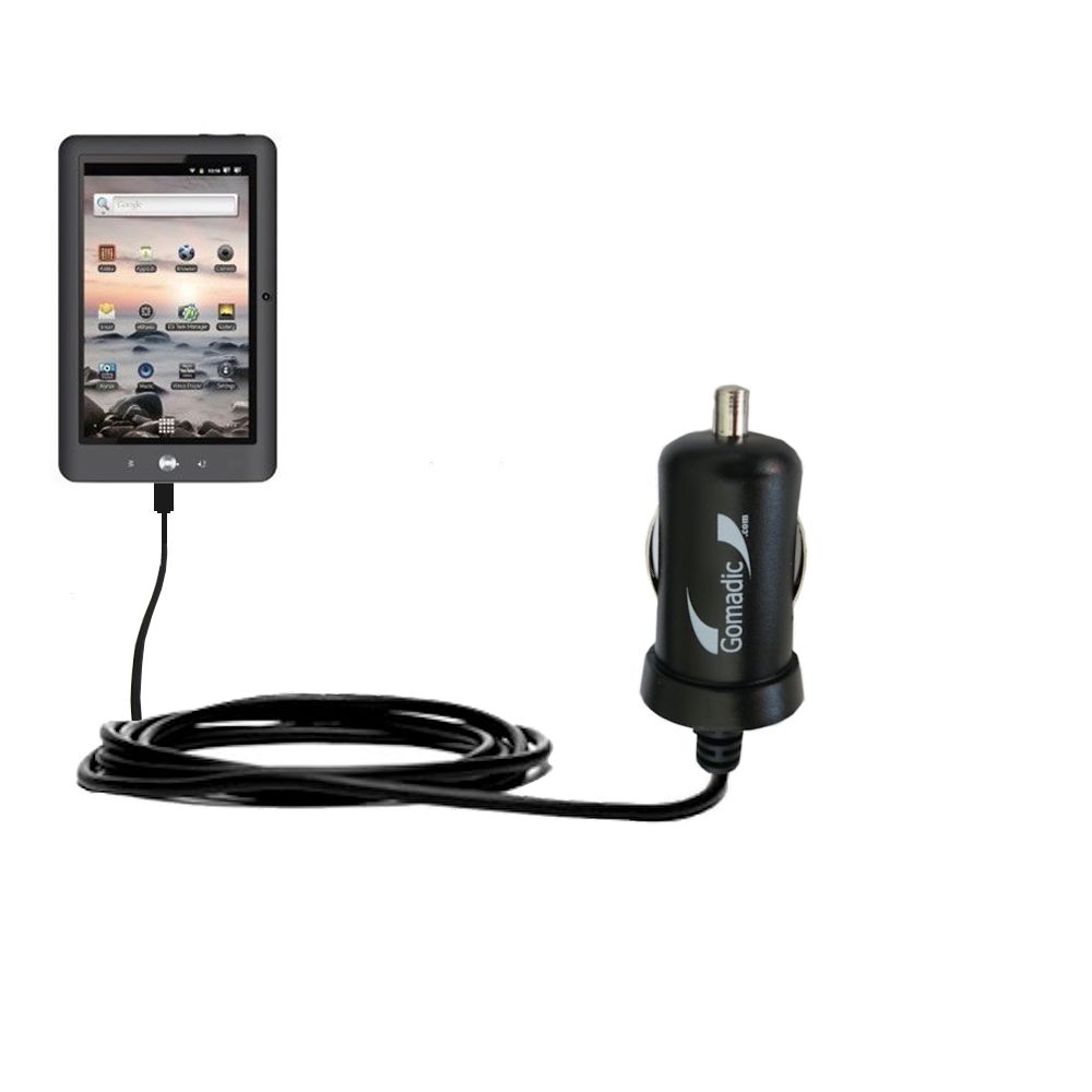 Mini Car Charger compatible with the Coby Kyros MID7125