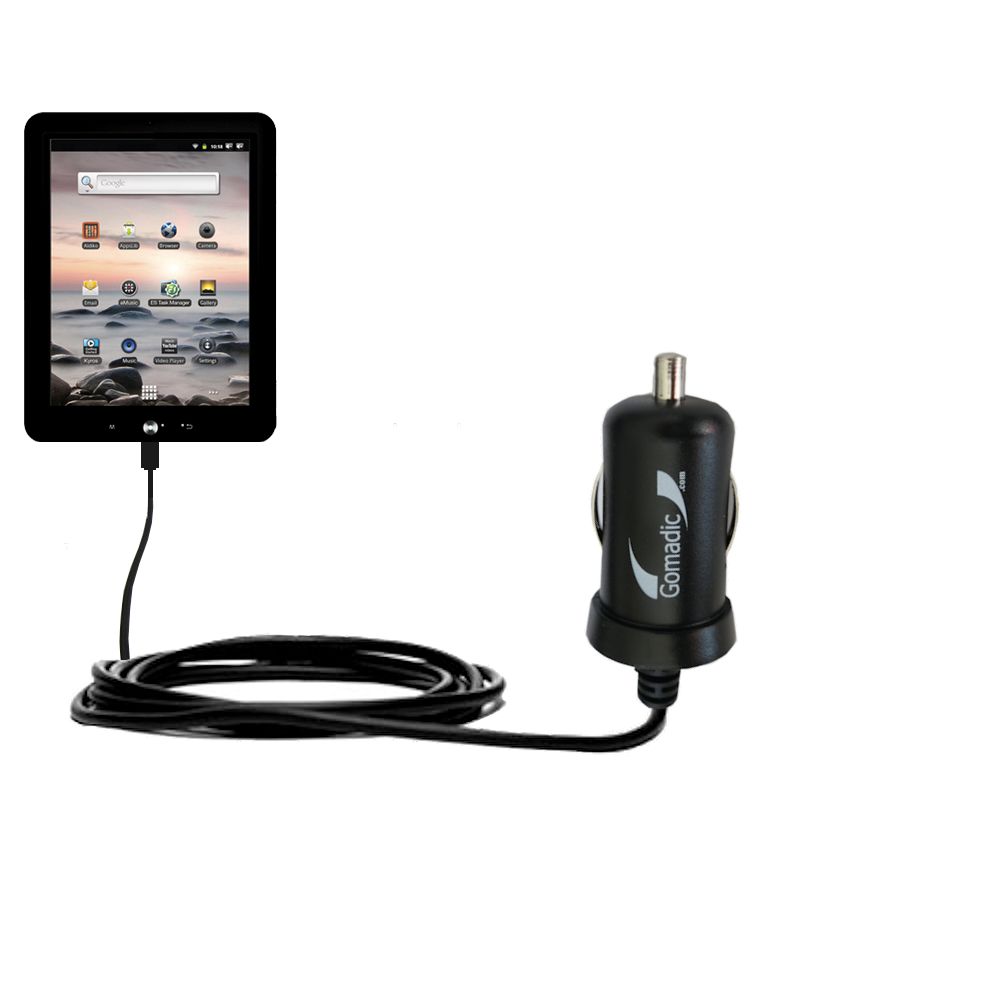 Mini Car Charger compatible with the Coby Kyros MID8120