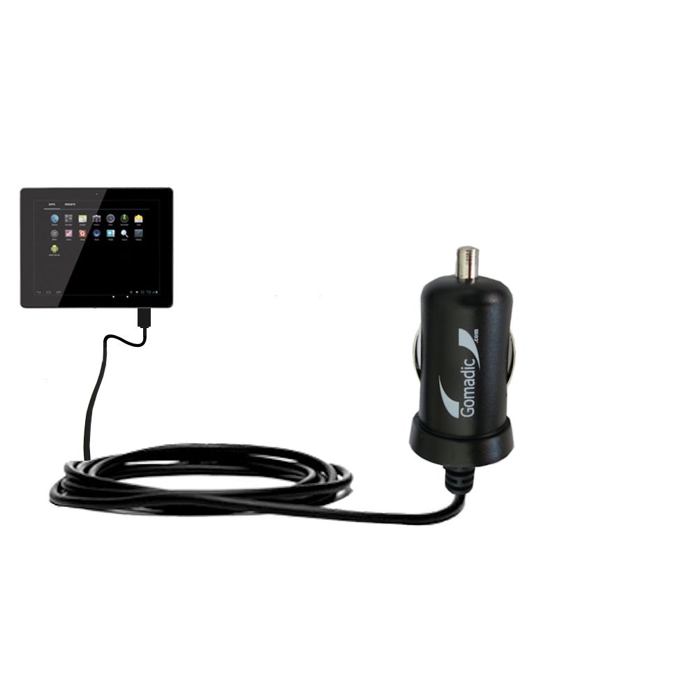Mini Car Charger compatible with the Coby Kyros MID9742