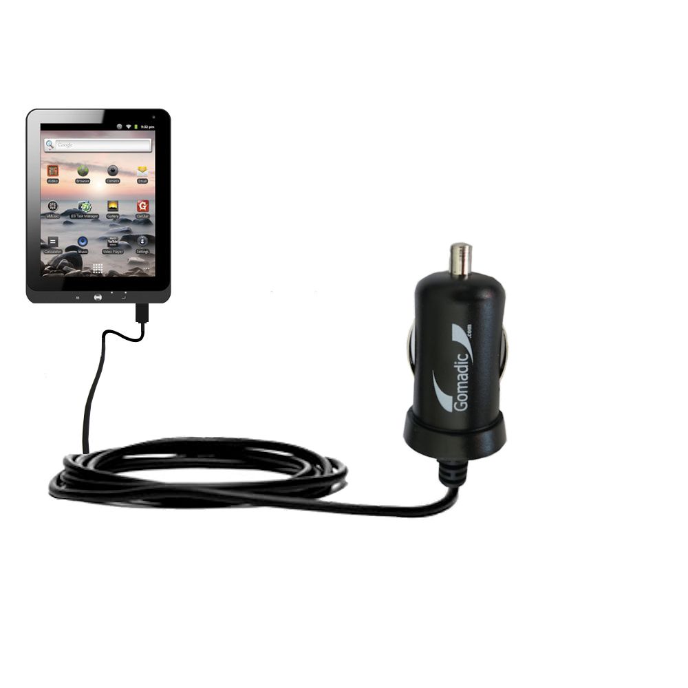 Mini Car Charger compatible with the Coby KYROS MID1126