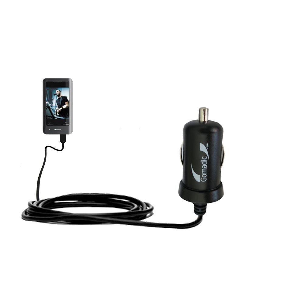 Mini Car Charger compatible with the Coby MP826 Touchscreen Video MP3 Player