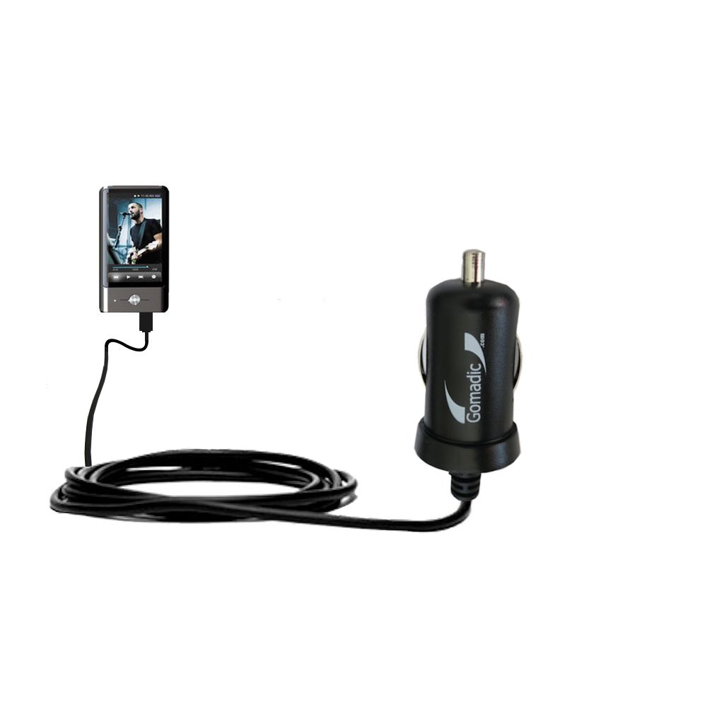 Mini Car Charger compatible with the Coby MP837 Touchscreen Video MP3 Player