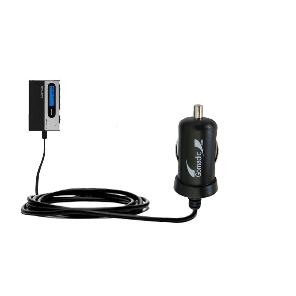 Mini Car Charger compatible with the Creative MuVo Slim