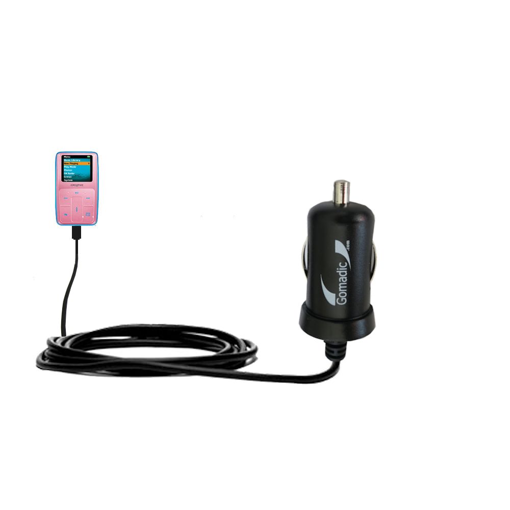 Mini Car Charger compatible with the Creative Zen MicroPhoto
