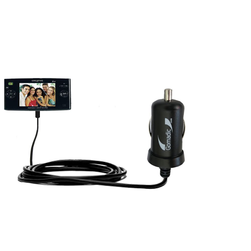 Mini Car Charger compatible with the Creative Zen Portable Media Center