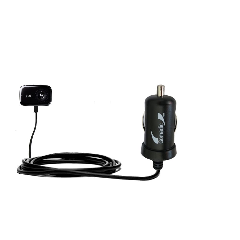 Mini Car Charger compatible with the Creative Zen Stone