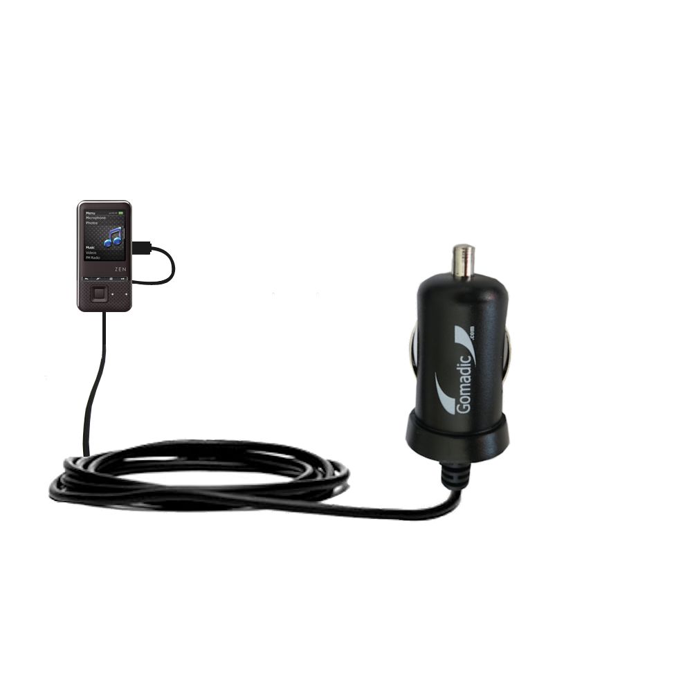 Mini Car Charger compatible with the Creative Zen Style 300