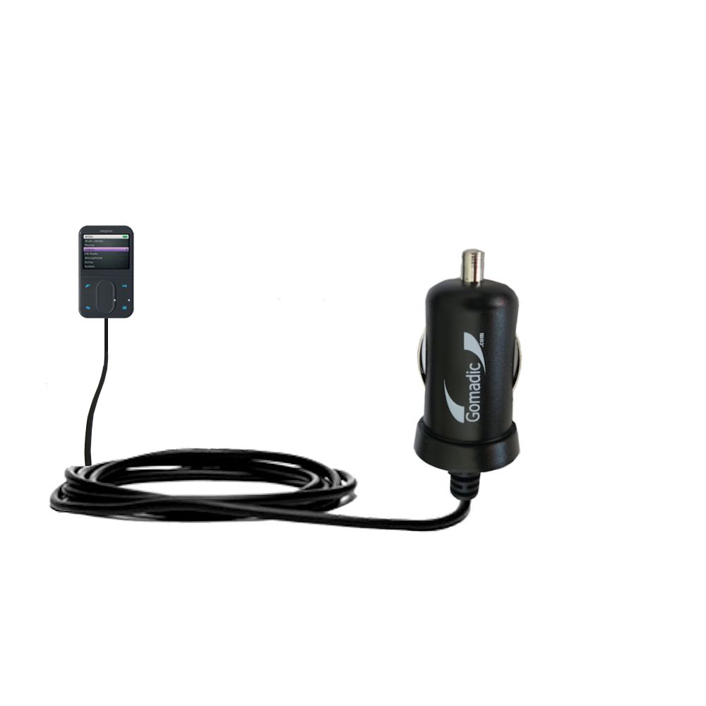 Gomadic Intelligent Compact Car / DC Charger the Creative Zen Vision M - 2A / 10W with Gomadic TipExchange Technology