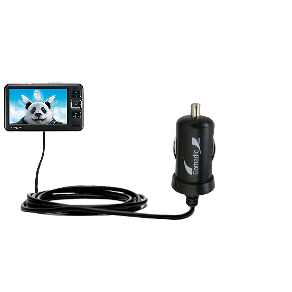 Mini Car Charger compatible with the Creative Zen Vision W