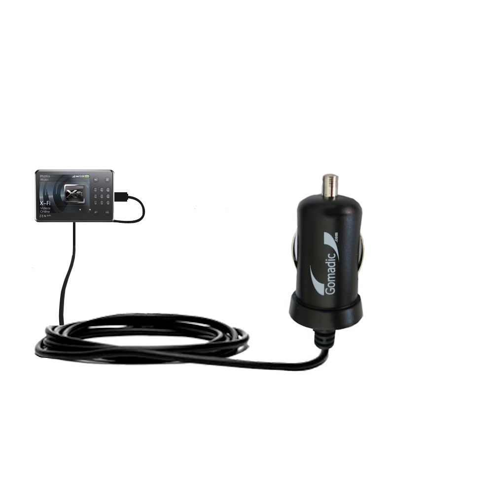 Mini Car Charger compatible with the Creative Zen X-Fi with Wireless LAN