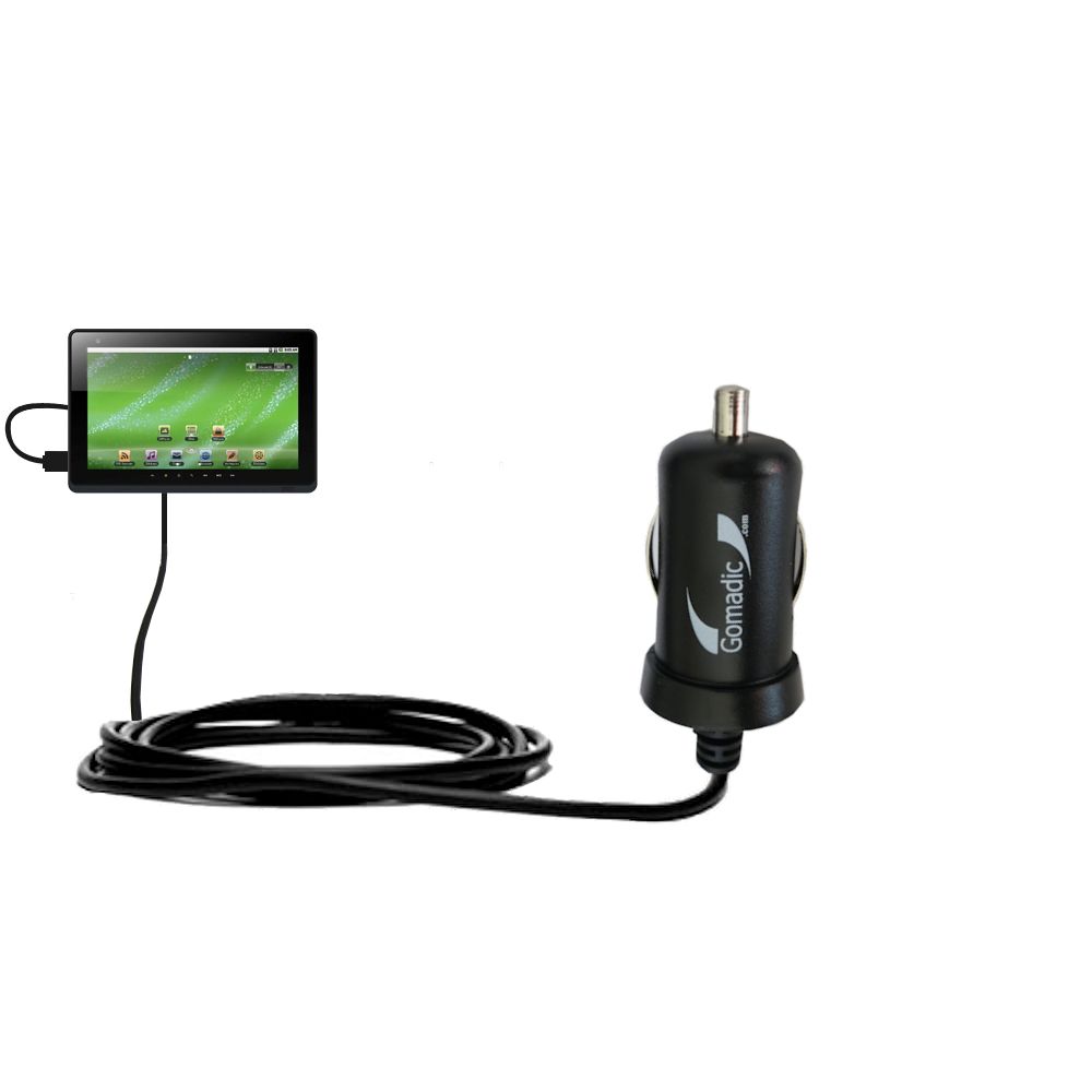Mini Car Charger compatible with the Creative ZiiO 10