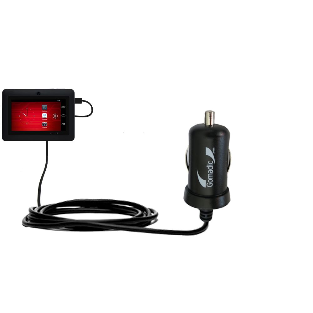 Gomadic Intelligent Compact Car / Auto DC Charger suitable for the D2 D2-430 - 2A / 10W power at half the size. Uses Gomadic TipExchange Technology