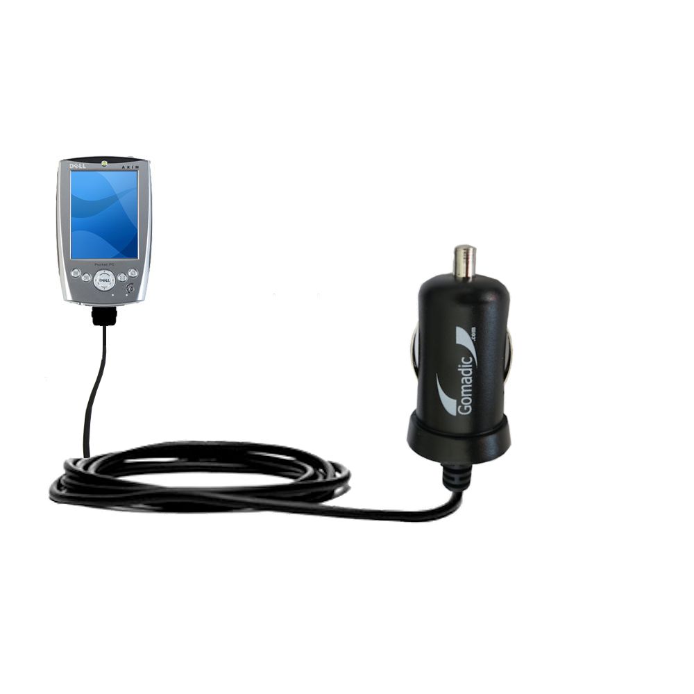 Mini Car Charger compatible with the Dell Axim x5