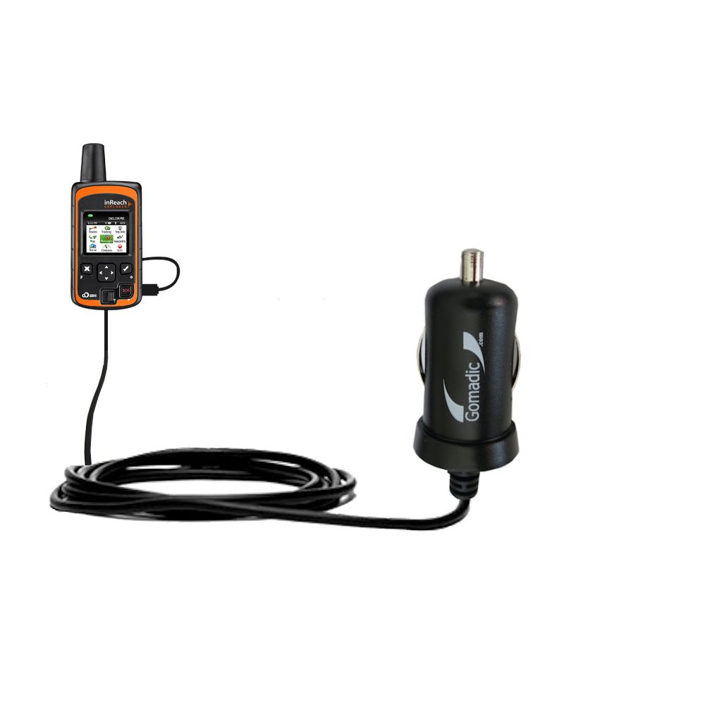 Mini Car Charger compatible with the DeLorme InReach Explorer