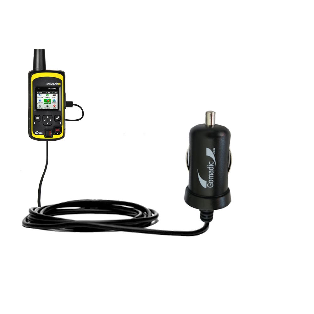 Mini Car Charger compatible with the DeLorme inReach SE