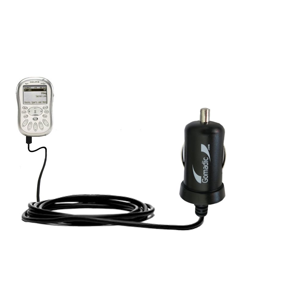 Mini Car Charger compatible with the Delphi MyFi XM2 Go