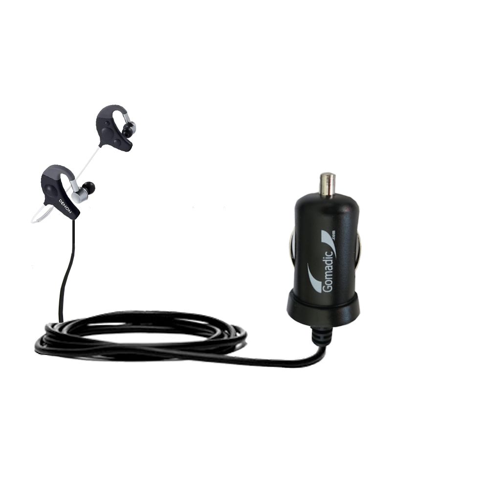 Mini Car Charger compatible with the Denon AH-W150 Exercise Freak