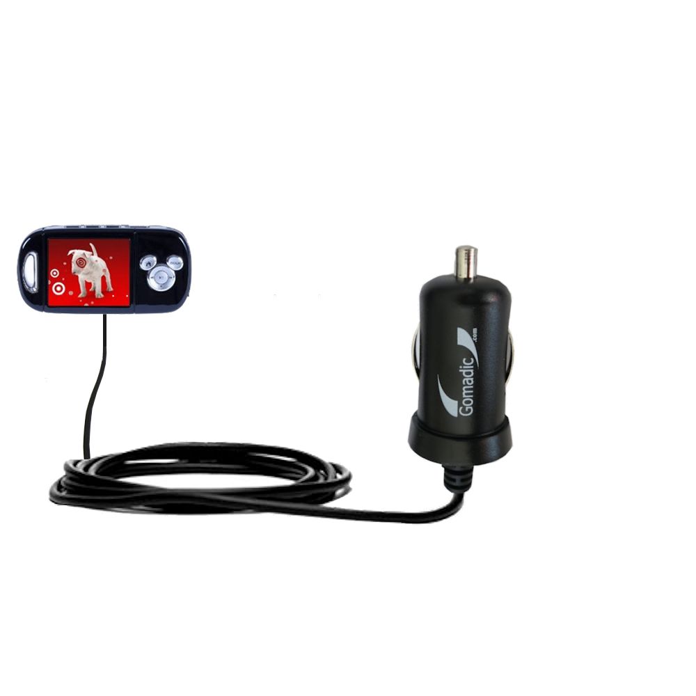 Gomadic Intelligent Compact Car / Auto DC Charger suitable for the Disney Pirates of the Caribbean Mix Max Player DS19013 - 2A / 10W power at half the size. Uses Gomadic TipExchange Technology
