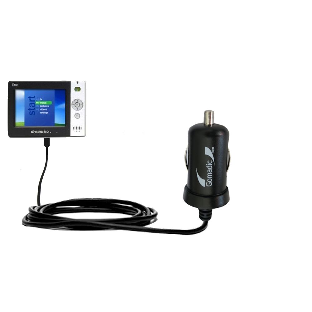 Mini Car Charger compatible with the Dream'eo Enza 20G Portable Media Player