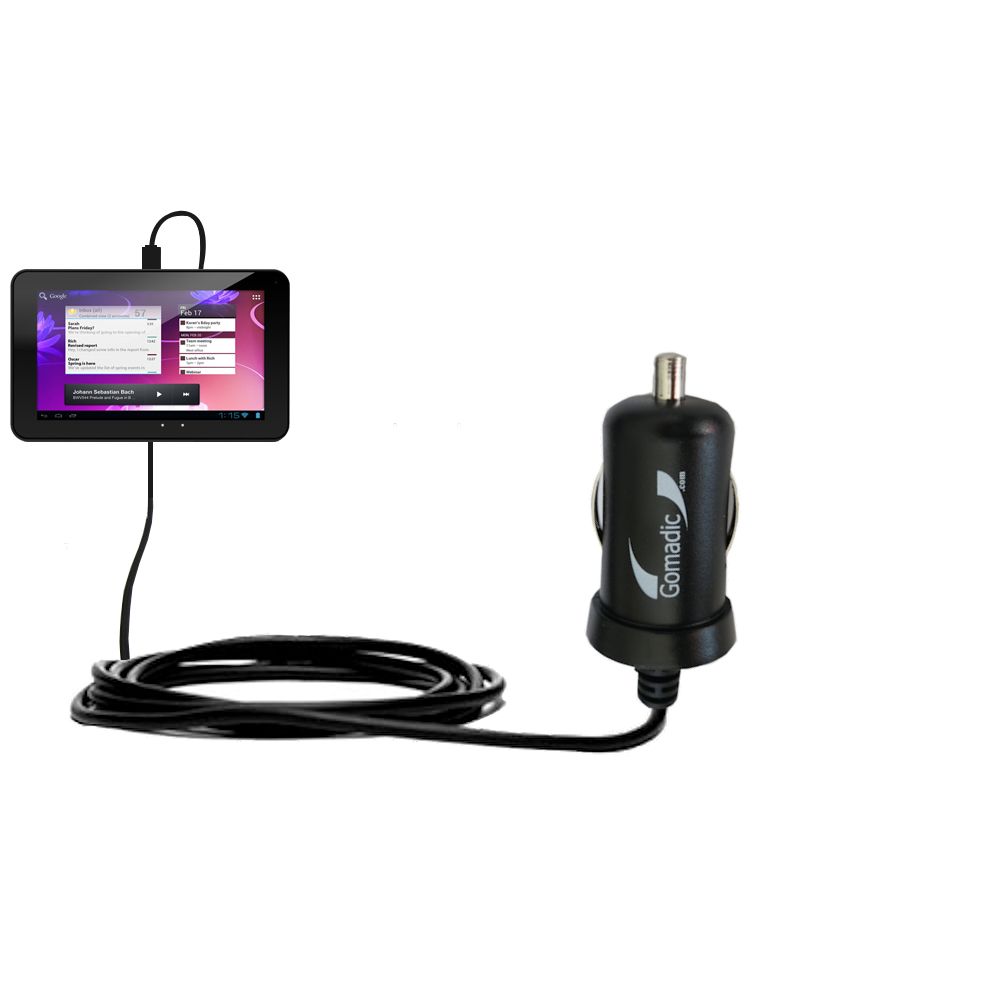 Mini Car Charger compatible with the Ematic Genesis EGP007 / EGL26BL