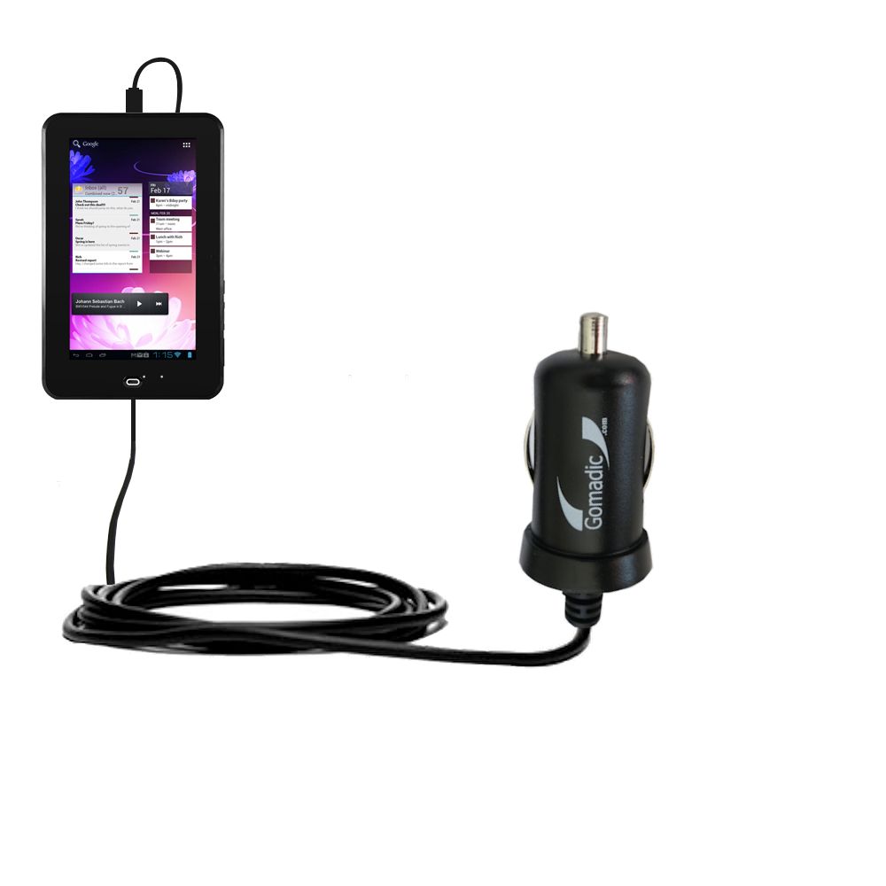 Mini Car Charger compatible with the Ematic Genesis EGP007