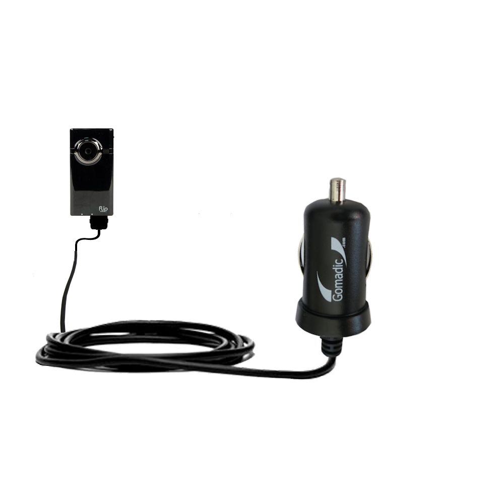 Mini Car Charger compatible with the Pure Digital Flip Video Mino