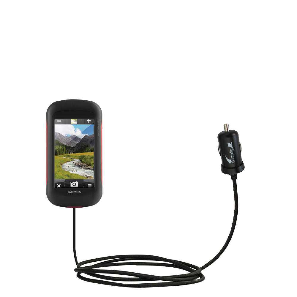Mini Car Charger compatible with the Garmin Montana 680 / 680t