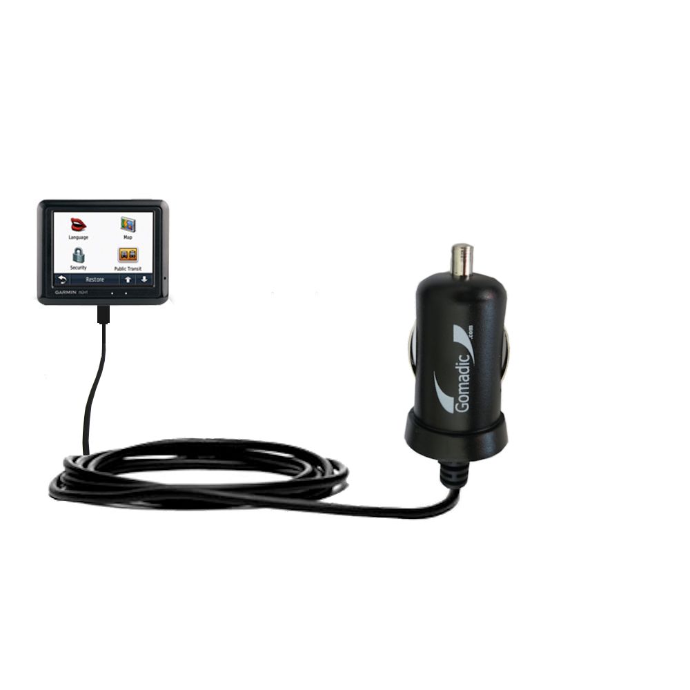 Mini Car Charger compatible with the Garmin Nuvi 1260T