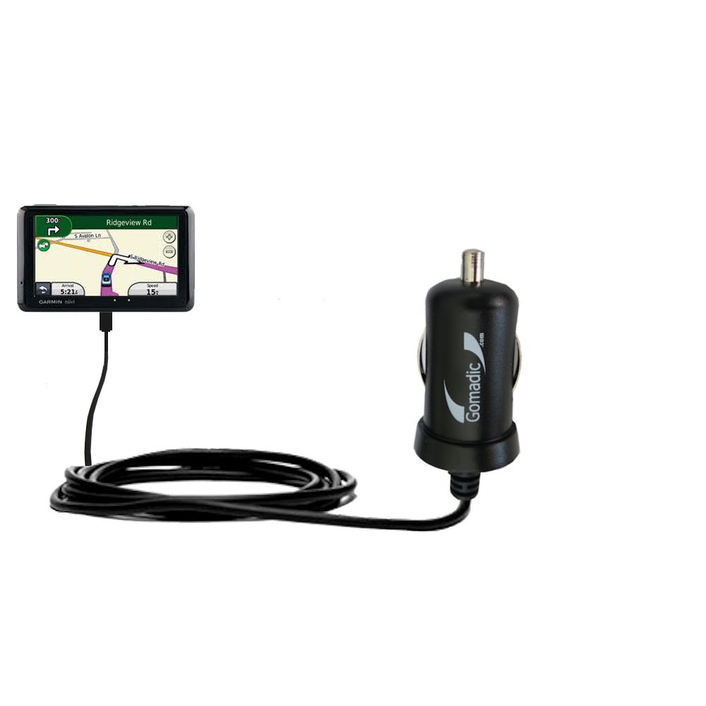 Mini Car Charger compatible with the Garmin Nuvi 1390T