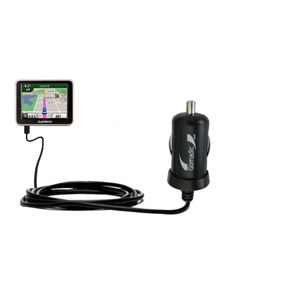 Mini Car Charger compatible with the Garmin Nuvi 2240