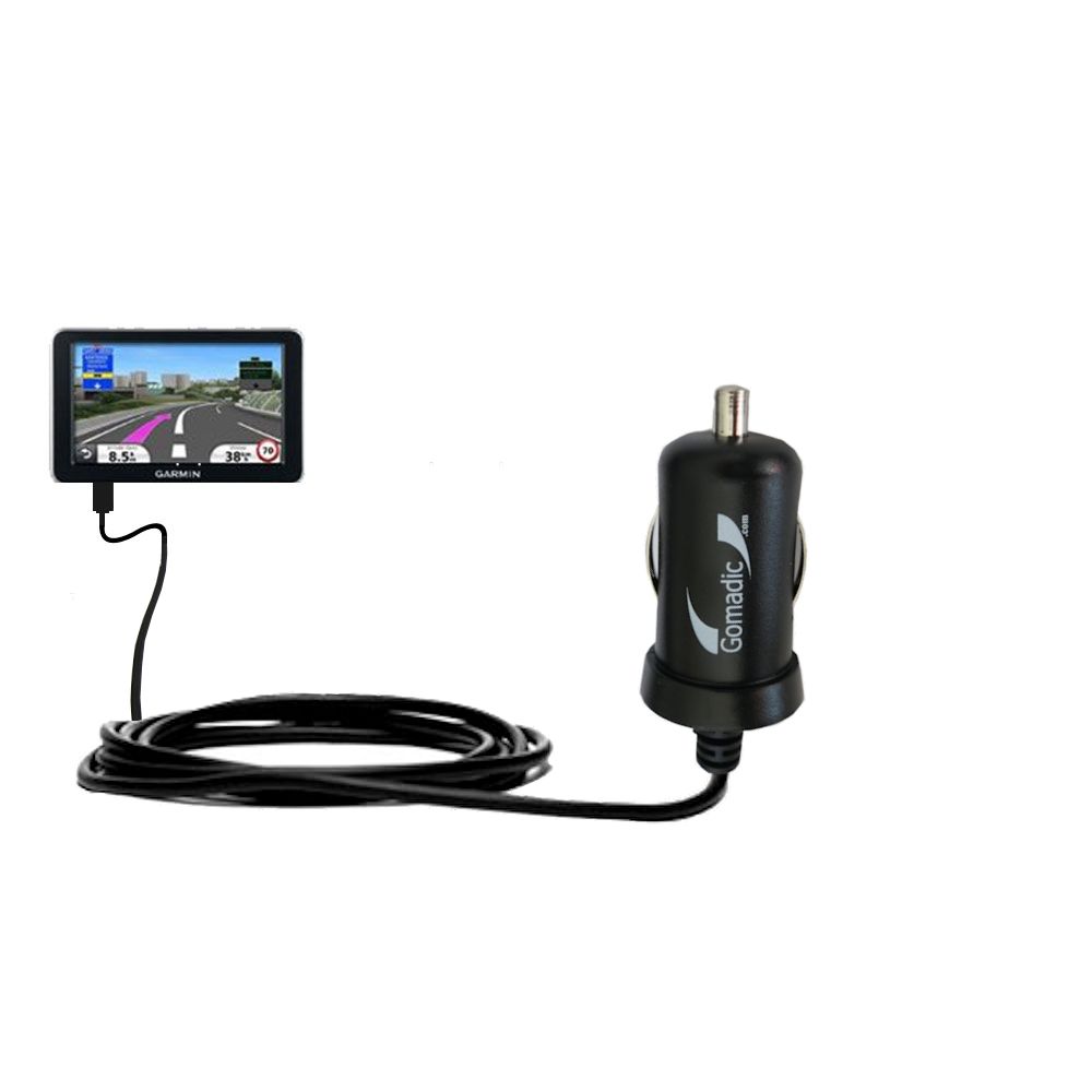 Mini Car Charger compatible with the Garmin Nuvi 2340 2350 2360 2360LMT 2370 2370LT