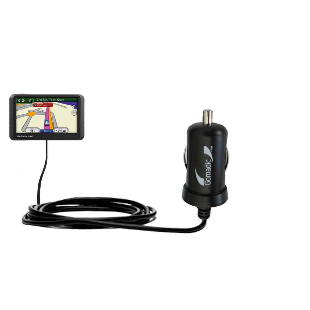 Mini Car Charger compatible with the Garmin Nuvi 245 245T 245WT