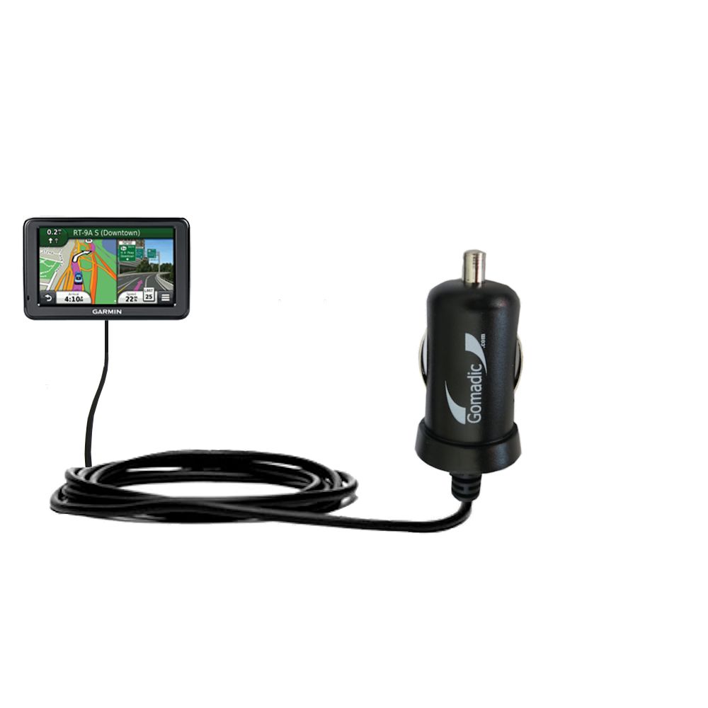 Mini Car Charger compatible with the Garmin Nuvi 2455 2475LT 2495LMT 2455LMT